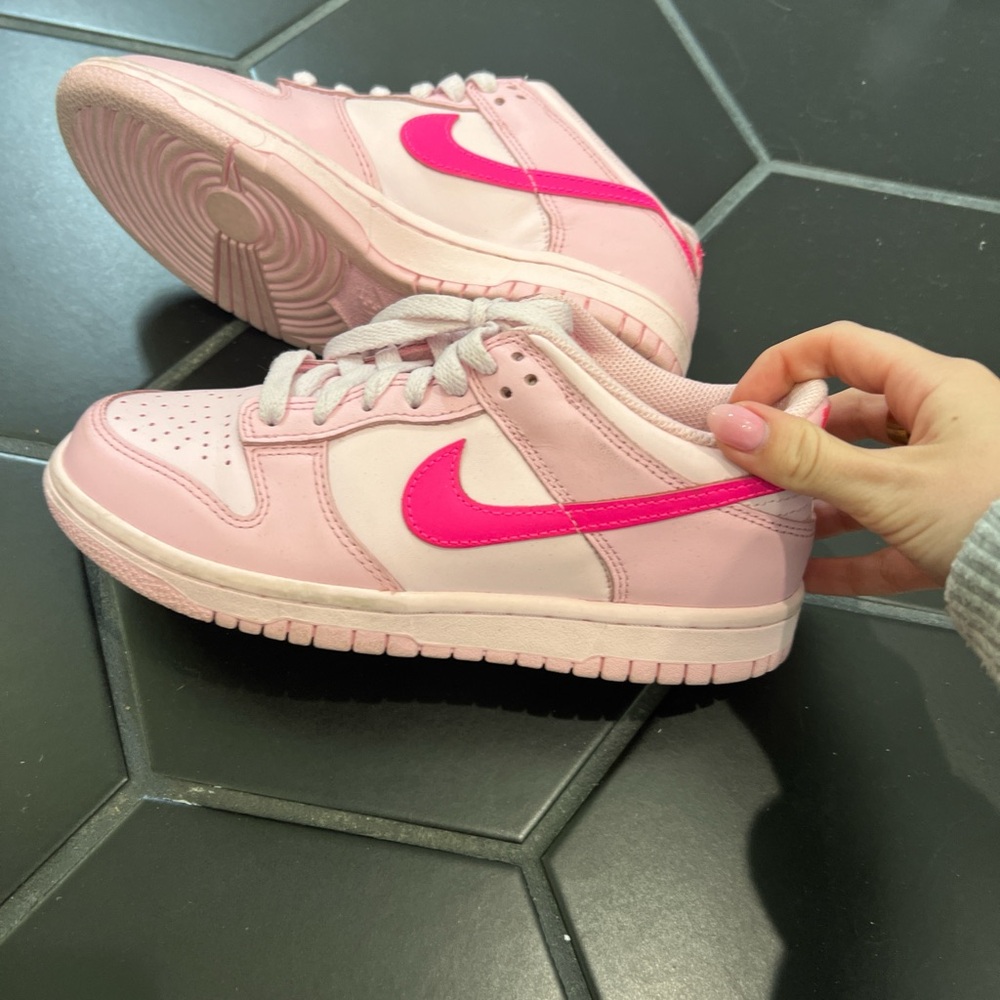 Nike Kids Light Pink and Hot Pink Sneakers